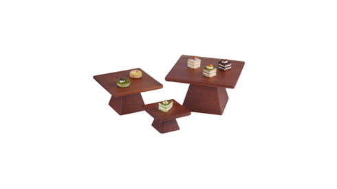 RECTANGULAR WOODEN CAKE DISPLAY STAND